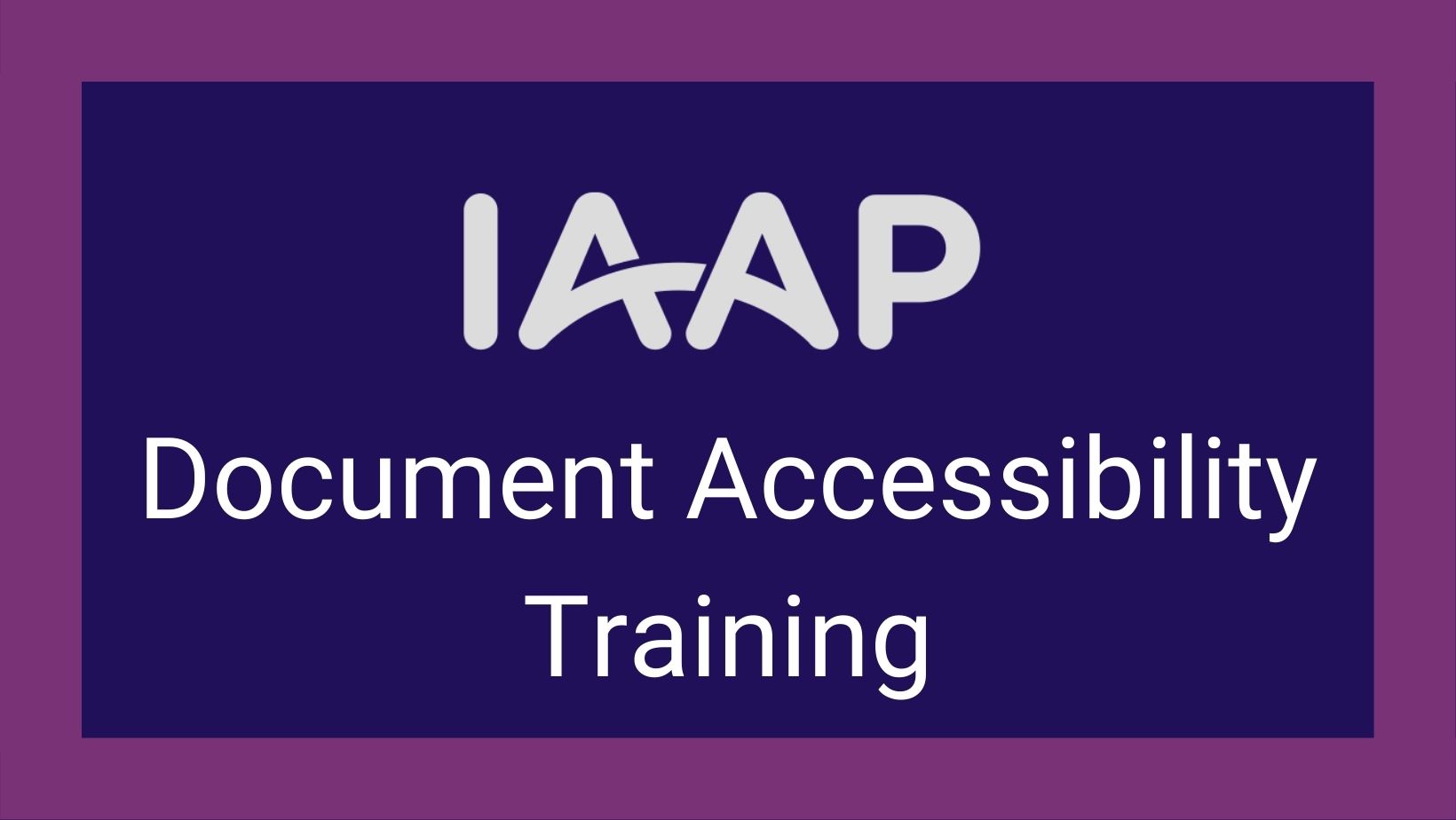 Accessible Document Training  ADT01