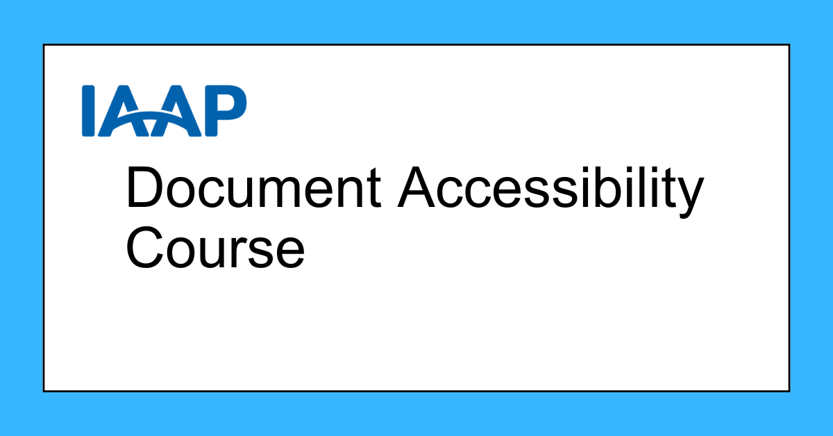 Document Accessibility Course - English ADT01