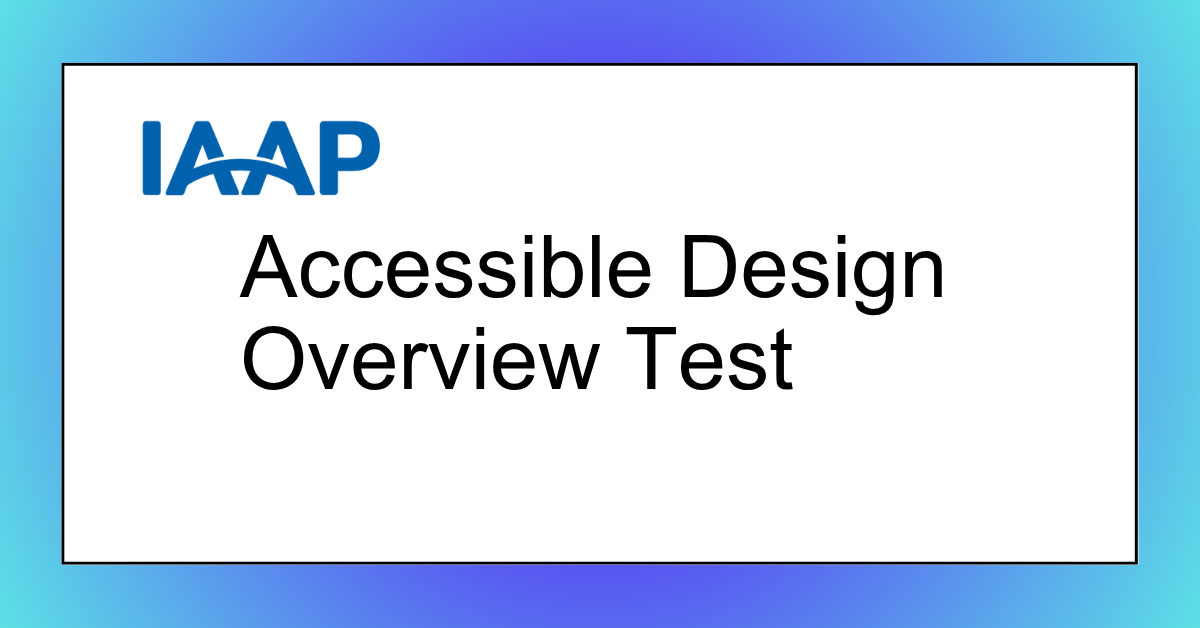 Accessible Design Test AccDesQuiz