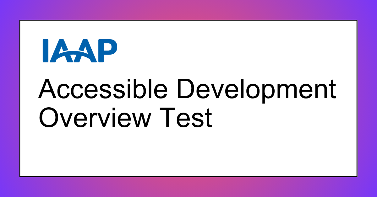 Accessible Development Test AccDevQuiz