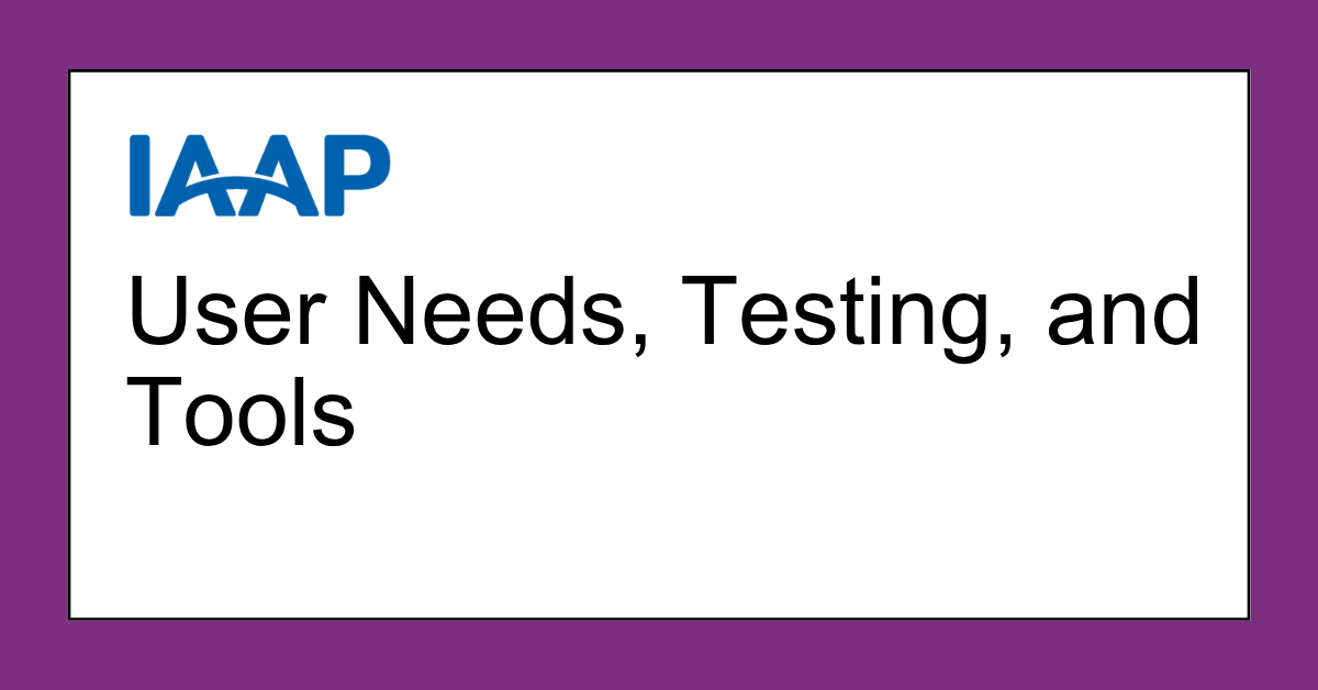 User Needs, Testing, and Tools Mini-Course-5