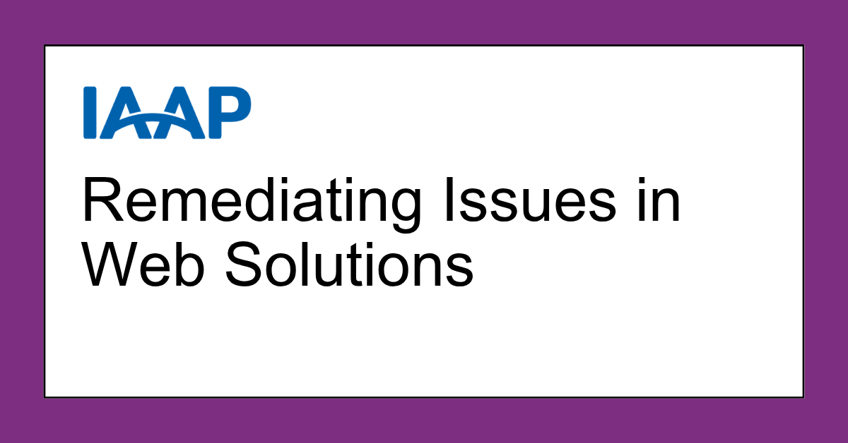 Remediating Issues in Web Solutions Mini-Course-6